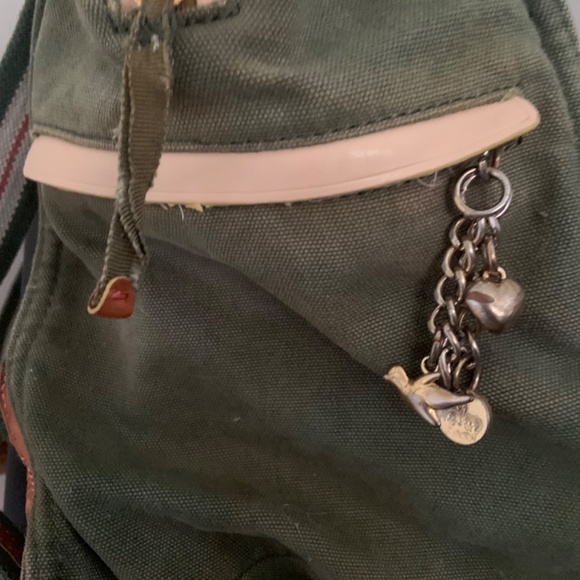 Vintage Juicy Couture Canvas + Leather Backpack Tote Bag - Picture 4 of 16